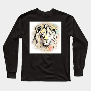 Lion Head Design Long Sleeve T-Shirt